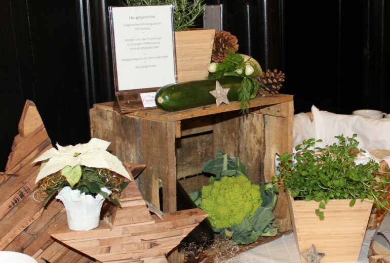 Buffetdekoration, Weihnachten - Eventdesign